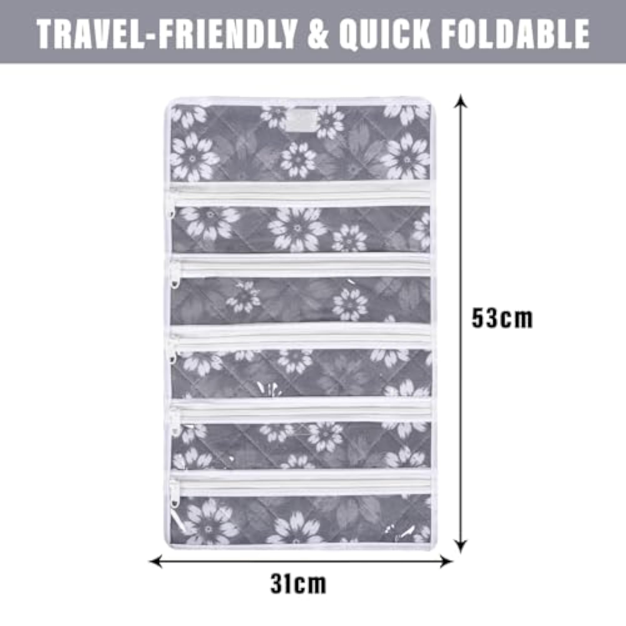 Pack of 3 Hanging Makeup Organizer, Waterproof Storage